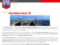 Aperçu du site Plombiers Paris 75 - Artisans Qualifiés Tél : 01 4