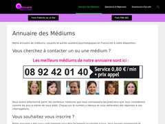 Aperçu du site Annuaire-mediums.fr