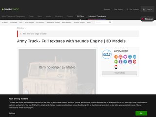 Army Truck Full textures with sounds Engine 3D Models