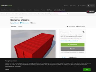 Container shipping 3D Models