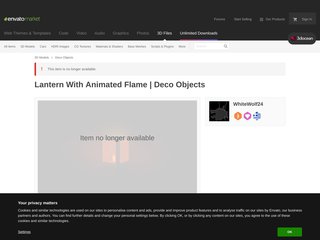 Lantern With Animated Flame Deco Objects