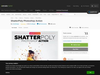 ShatterPoly Photoshop Action Photo Effects