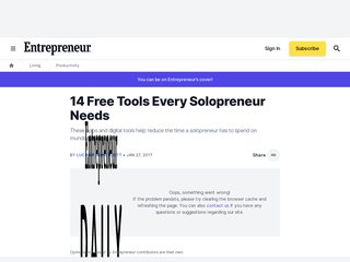 14 Free Tools Every Solopreneur Needs