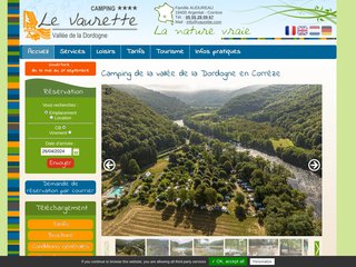 Camping Le Vaurette 4 étoiles à Monceaux Sur Dordogne