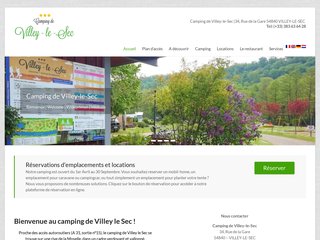 Camping De Villey Le Sec 3 étoiles à Villey-Le-Sec