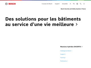 screenshot http://www.boschsecurity.fr Bosch security systems france