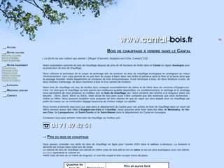 screenshot http://www.cantal-bois.fr/ Bois de chauffage - www.cantal-bois.fr