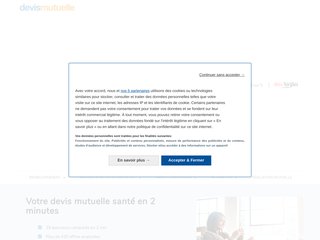 screenshot http://www.devismutuelle.com Devismutuelle.com, comparer toutes les mutuelles s