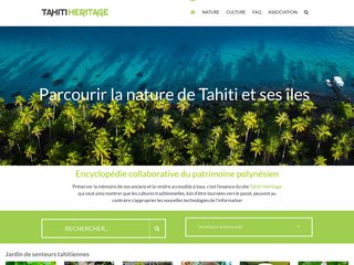 screenshot http://www.tahitiheritage.pf Nature et culture de tahiti et ses îles