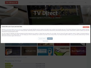 screenshot http://www.tv-direct.fr/ Webtv - regarder des chaines tv en direct